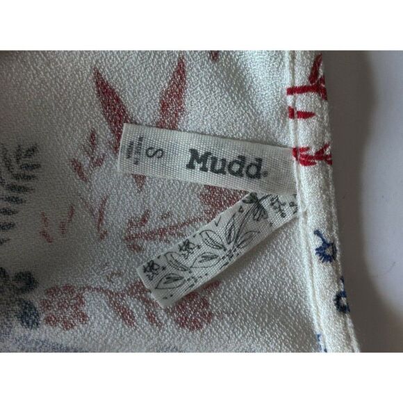 Mudd Womens Floral Quarter‎ 3/4 Sleeve Dress Tie V-Neck White Size Small - Picture 5 of 10